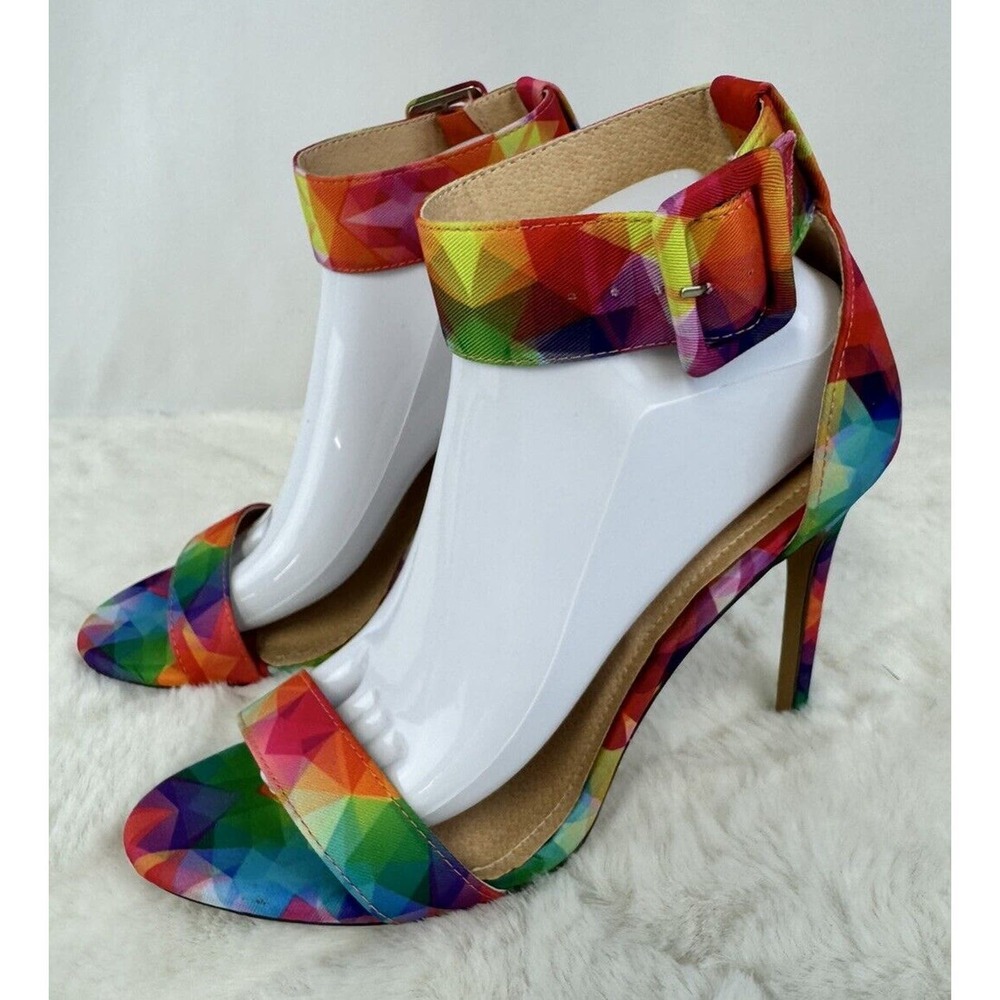 Liliana Multicolor Geometric Heels